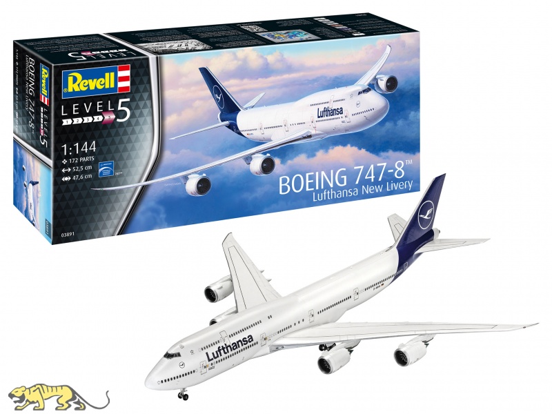Revell Boeing 747-8 Lufthansa - New Livery - 1:144 (RV03891) - Axels Modellbau Shop Revell Boeing 747-8 Lufthansa - New Livery - 1:144 (RV03891) - Axels Modellbau Shop