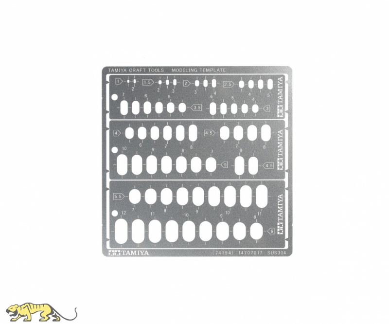 Rounded Rectangles/1-6mm Tamiya 74154 MODELING TEMPLATE 