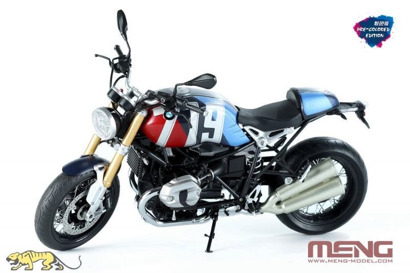 Meng Model BMW R nineT Option 719 Mars Red / Cosmic Blue - Pre-colored  Edition - 1/9 (MT-003t) - Axels Modellbau Shop