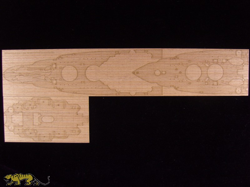 Wood Deck for 1/350 USS Arizona BOX/HD Hobby Boss/other LCD-42 by Scaledecks 