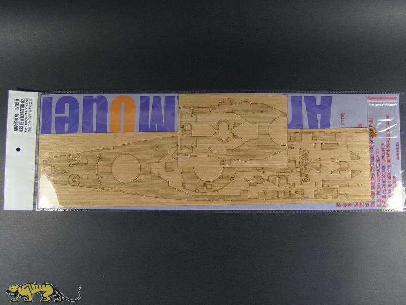 for Tamiya 78017, 78028 Artwox 1/350 USS New Jersey Wooden Deck 