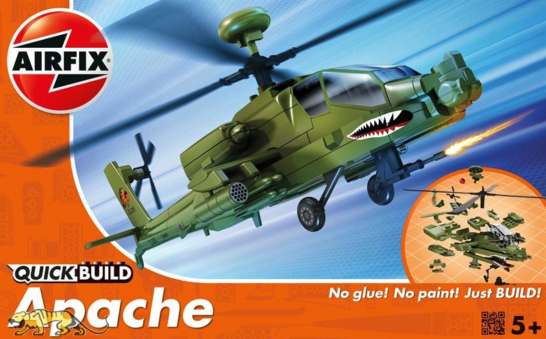 Airfix 1606004 QUICK BUILD Apache Helikopter Bausatz Modellbau Hubschrauber Heli 