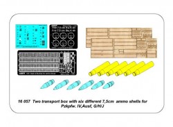 Ammunition Boxes with six different 7,5cm Ammo Types - for Panzer IV H-J