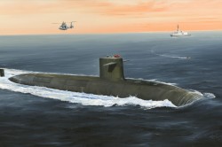 Französisches U-Boot Le Triomphant SSBN - 1:350