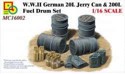 Wehrmacht 20L Benzinkanister und 200L Benzinfässer Set - 1:16