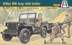 Willys Jeep MB mit Anhänger - 1:35