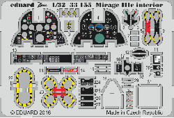 Fotoätzteile - Instrumente für 1:32 Mirage IIIC - Italeri 2505 - 1:32