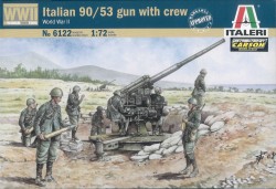 Italian 90/53 gun with crew - Geschütz mit Soldaten - 1:72