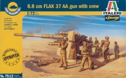8.8cm FLAK 37 AA gun with crew - 1/72