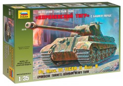 German Panzerkampfwagen Tiger Ausf. B - King Tiger - Porsche Turret - 1/35