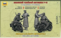 German Heavy Motorcycle R-12 - with Rider and Officer - 1/35