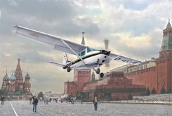 Cessna 172 Skyhawk - Landung auf dem Roten Platz 1987 - 1:48