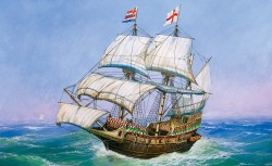 Golden Hind - Englische Galeone - Sir Francis Drake's Flaggschiff - 1:350