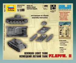 Panzerkampfwagen II - Deutscher leichter Panzer - 1:100