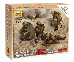 British Machine Gun Vickers With Crew - 1939-1943 - 1/72