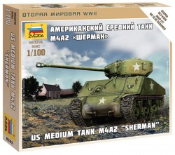 U.S. Medium Tank M4A2 Sherman - 1/100