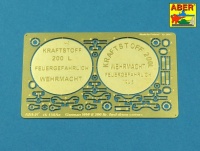 Wehrmacht Verschlüsse für 20L Benzinkanister und Beschriftungen für 200L Benzinfässer