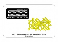 Wing nuts PE with turned bolt - 30pcs.