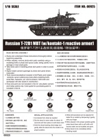 Russian T-72B1 - Main Battle Tank - with kontakt-1 reactive armor - 1/16