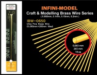 Ultra Fine Brass Wire - 0,065mm x 265mm - 18 pcs.