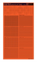 Easy Cutting Mat - Typ D - 45° und 60° Winkel und Sechsecke - 116mm x 215mm