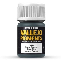 Vallejo Pigments 73123 Dunkler Stahl (Dark Steel), Pigment - 35ml