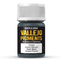 Vallejo Pigments 73123 Dark Steel, Pigment - 35ml