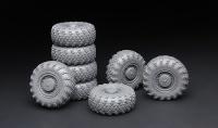 Sagged Wheel Set for Russian MAZ-543M - 1/35