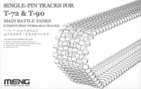 Single Pin Tracks for T-72 & T-90 Main Battle Tanks - Cement free workable Tracks - 1/35