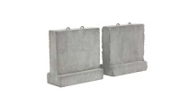 Precast Concrete Walls - 4 Stück - 1:35