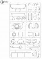 B Parts (B1-B38) for Tamiya M551 Sheridan (56043) - 1/16