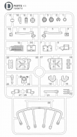 D Teile (D1-D28) für Tamiya M551 Sheridan (56043) - 1:16