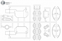 E Parts (E1-E13) for Tamiya M551 Sheridan (56043) - 1/16