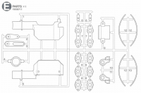 E Teile (E1-E13) für Tamiya M551 Sheridan (56043) - 1:16