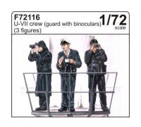 U-Boat Type VII Crew - Guard with Binoculars - 3 figures - 1/72