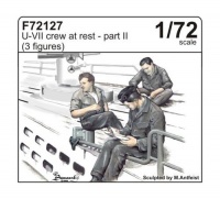 U-Boat Type VII Crew - at Rest - part 2 - 3 figures - 1/72