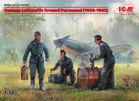 German Luftwaffe Ground Personnel - 1939 - 1945 - 3 figures - 1/32