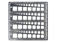 Modeling Template - Square, 1-10mm - Stainless Steel - Photo-etched plate