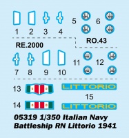 RN Littorio - 1941 - Italian Battleship - 1/350