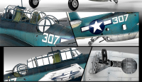 TBM-3 Avenger - USS Bunker Hill - 1:48