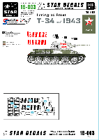 T-34/76 - Model 1943  - Leningrad front early 1943 -  Tank 448 - Decal Set - 1/16