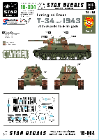 T-34/76 - Modell 1943  - 30. Panzer Brigade - Leningrad Front - 1943 -  106 - Abziehbilder-Set - 1:16