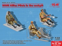 WWII Allied Pilots in the Cockpit - British, American, Soviet - 1/32
