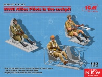 WWII Allied Pilots in the Cockpit - British, American, Soviet - 1:32