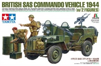 British SAS Commando Vehicle - 1944 - mit 2 Figuren - 1:35