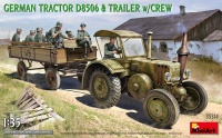 German Tractor D8506 with Cargo Trailer and Crew - 1/35