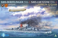 SMS Derfflinger & SMS Luetzow - 1916 & Q-Class Zeppelin - Limited Edition - 1:700
