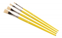 Borsten / Flachpinsel Set - Größen 3, 5, 7, 10