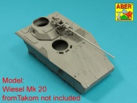 German 20mm RH202 MK 20 DM chain gun barrel - on Wiesel, Luchs, Marder I - 1/16