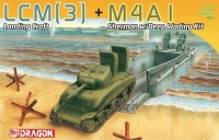 LCM (3) Landing Craft + M4A1 Sherman with Deep Wading Kit - 1/72